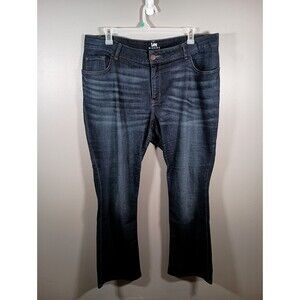 Lee Riders Womens Dark Wash Slim Bootcut Jeans Plus Size 20W Average